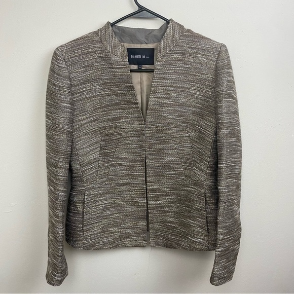 Lafayette 148 New York Metallic Woven Tweed‎ Blazer - Picture 1 of 6